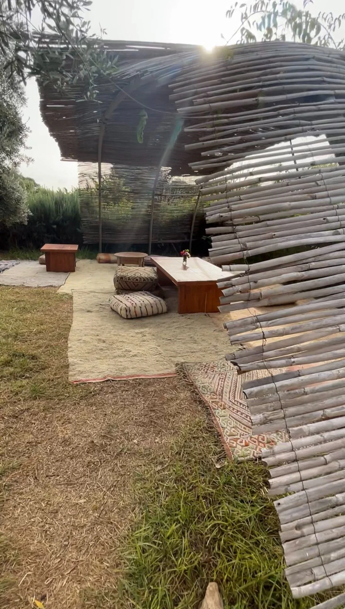 Outside seated table