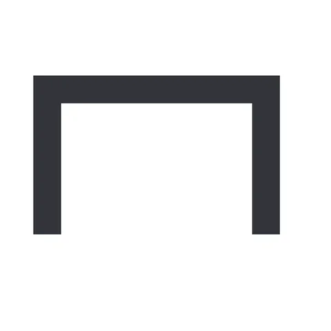 Medium 30" surround 42" x 30" x 2" deep - Black