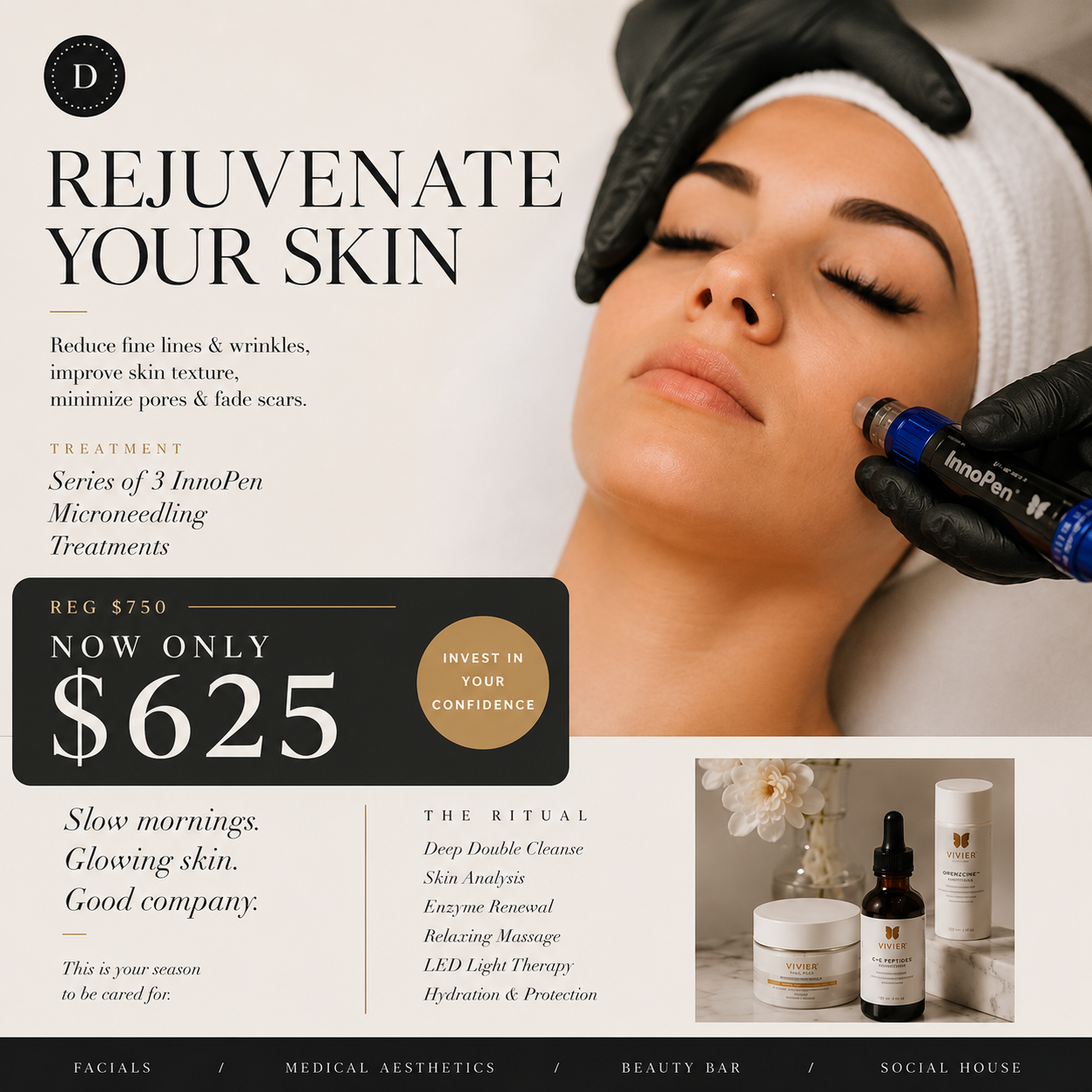 Series of 3 Innopen Microneedling Services