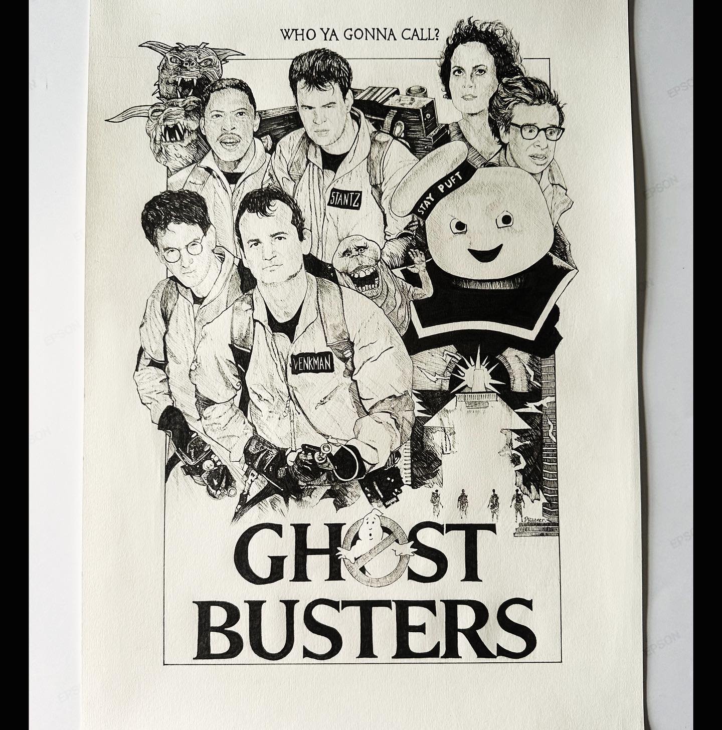 Pen on paper. I&rsquo;m currently working on a drawing for Green Room (2016). Should be up in the coming days!

#ghostbusters #ghostbuster #ghostbustersfan #movies #movieart #alternativemovieposter #ivanreitman #billmurray #danaykroyd #haroldramis #e