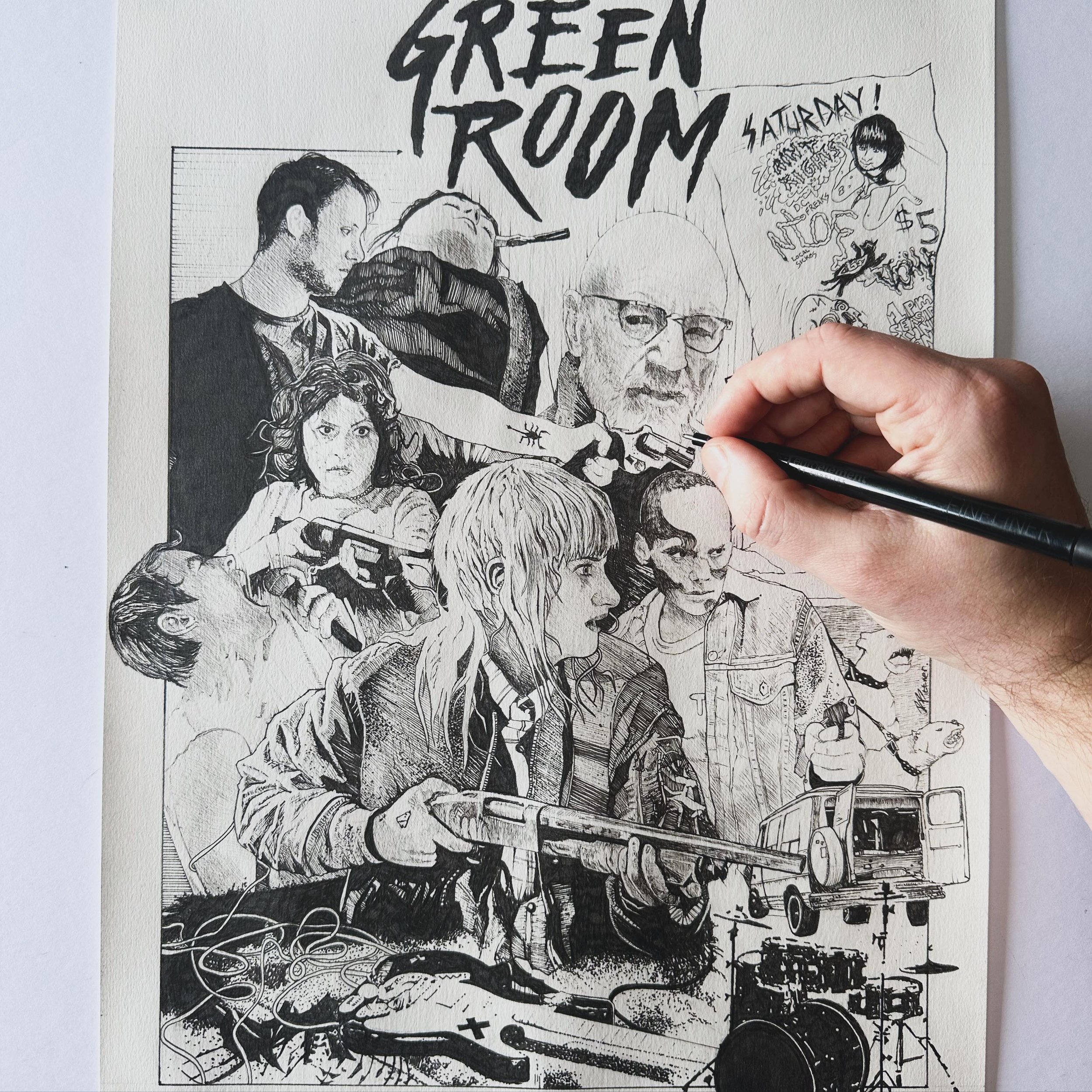 Green Room (2015), pen on paper. 🙂

#a24 #a24films #a24movies #greenroommovie #greenroom2015 #horrormovies #horrorfilms #horrorthriller #thrillermovies