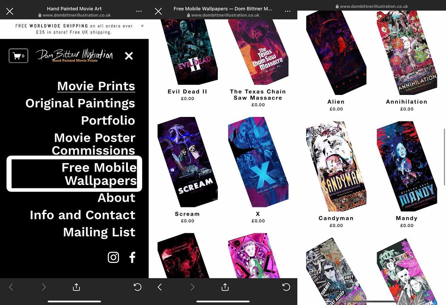 If you don&rsquo;t know already, I have a bunch of FREE mobile wallpapers on my website that you can download and enjoy! 🙂💀

Simply add them to cart and checkout free of charge. 

#horrormovies #horrorartist #horrorartwork #horrorlover #horrorcolle