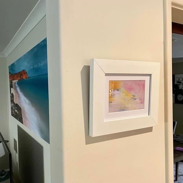 Just been sent this photo of my painting framed &amp; on the wall in Australia&hellip;.. Thank you @keefhickey &amp; Karen. My work gets to travel to countries I have never been.