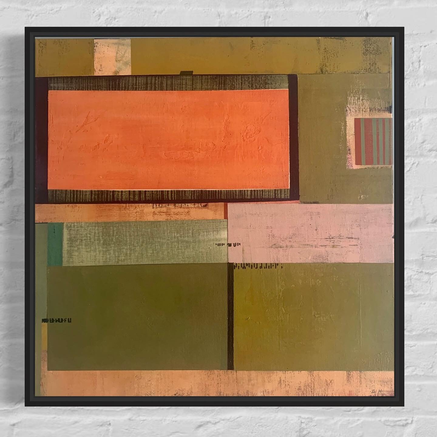 The Narrator: Acrylic on canvas 60 x 60cm
I created the orange with glazed layers of Red Gold&hellip;. With a tiny touch of Paynes Grey to slightly reduce the intensity. The first time I have strayed into the orange spectrum.
