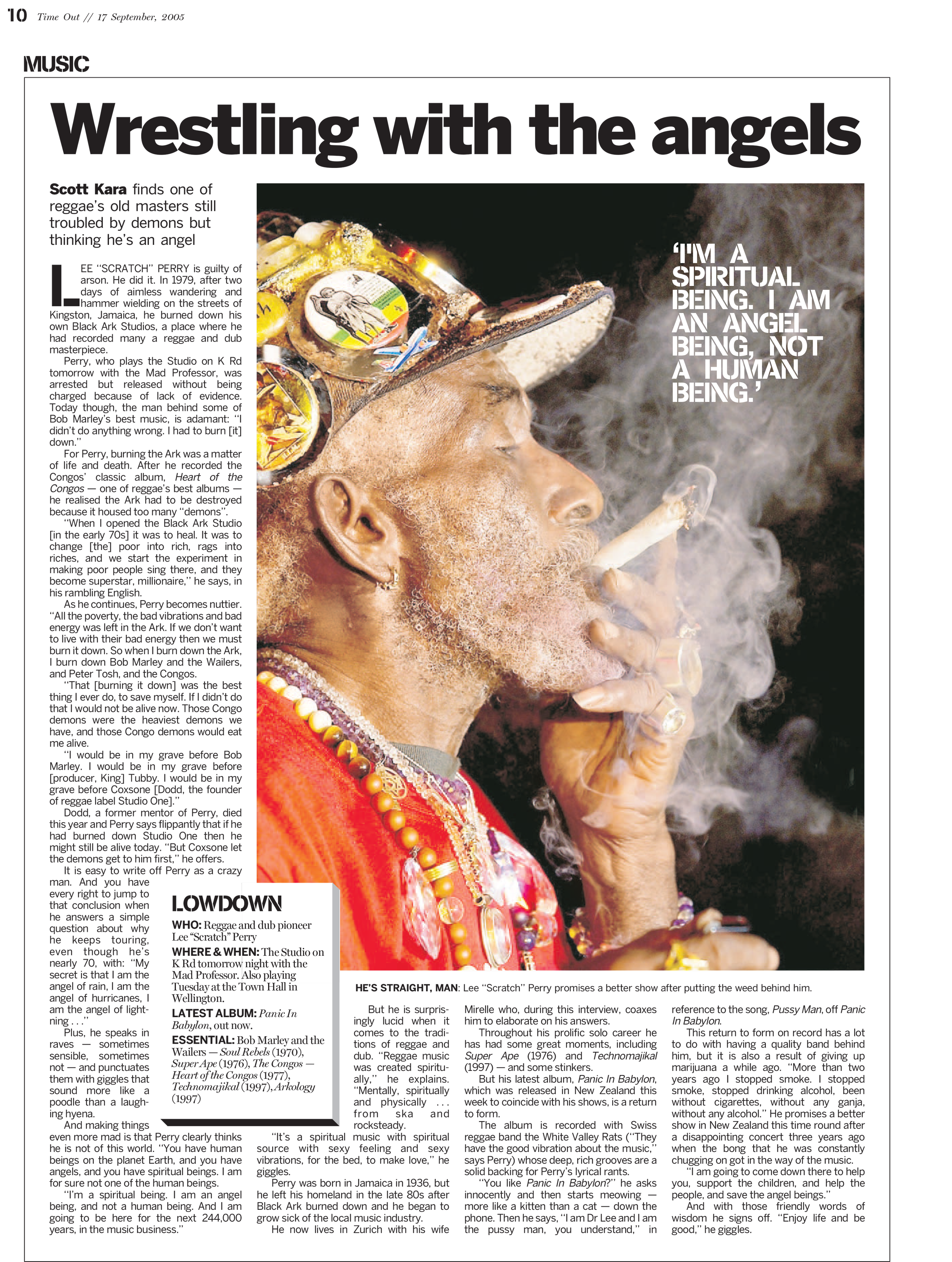 Layout from the weekend entertainment magazine TimeOut