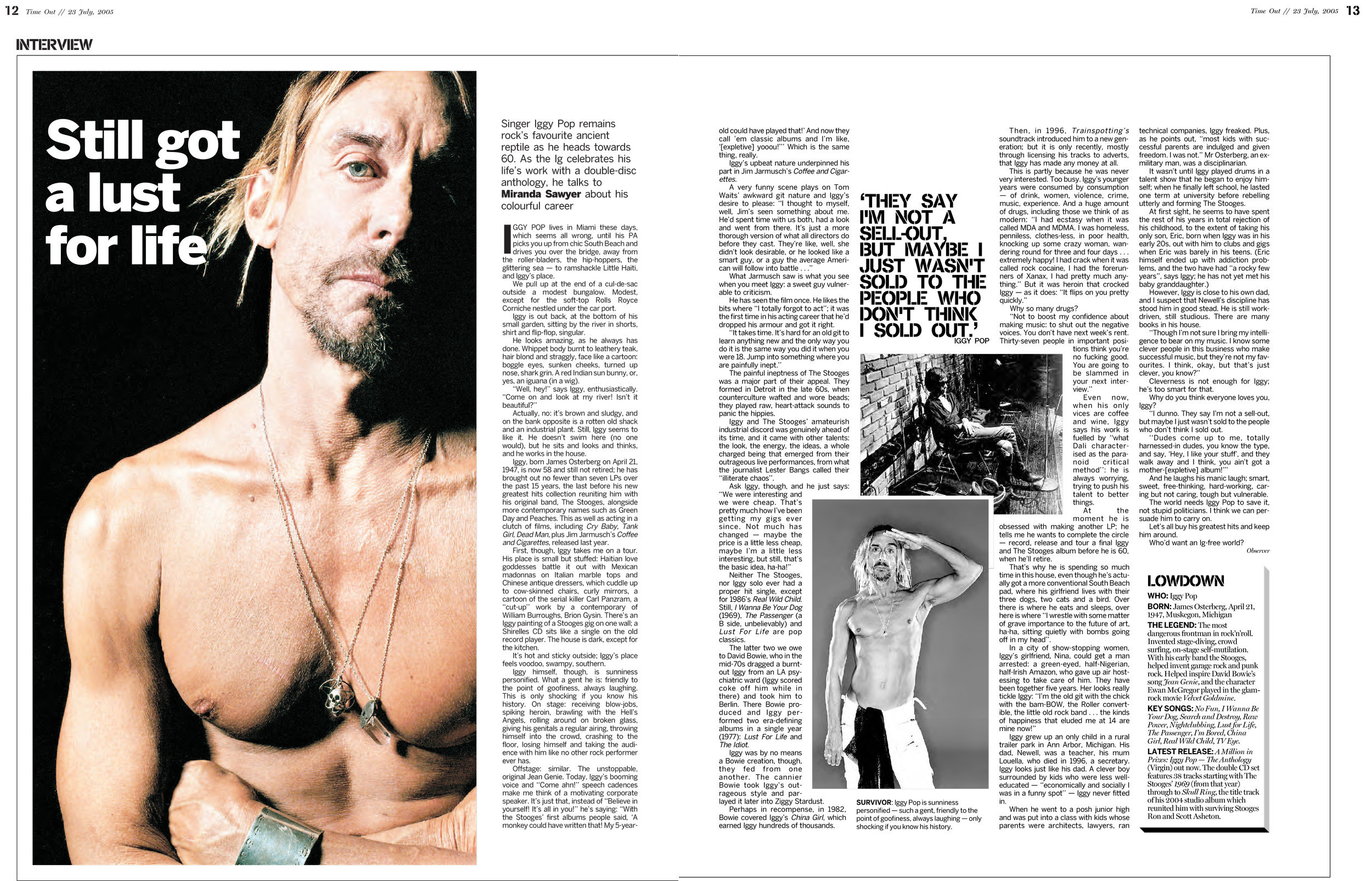 Layout from the weekend entertainment magazine TimeOut