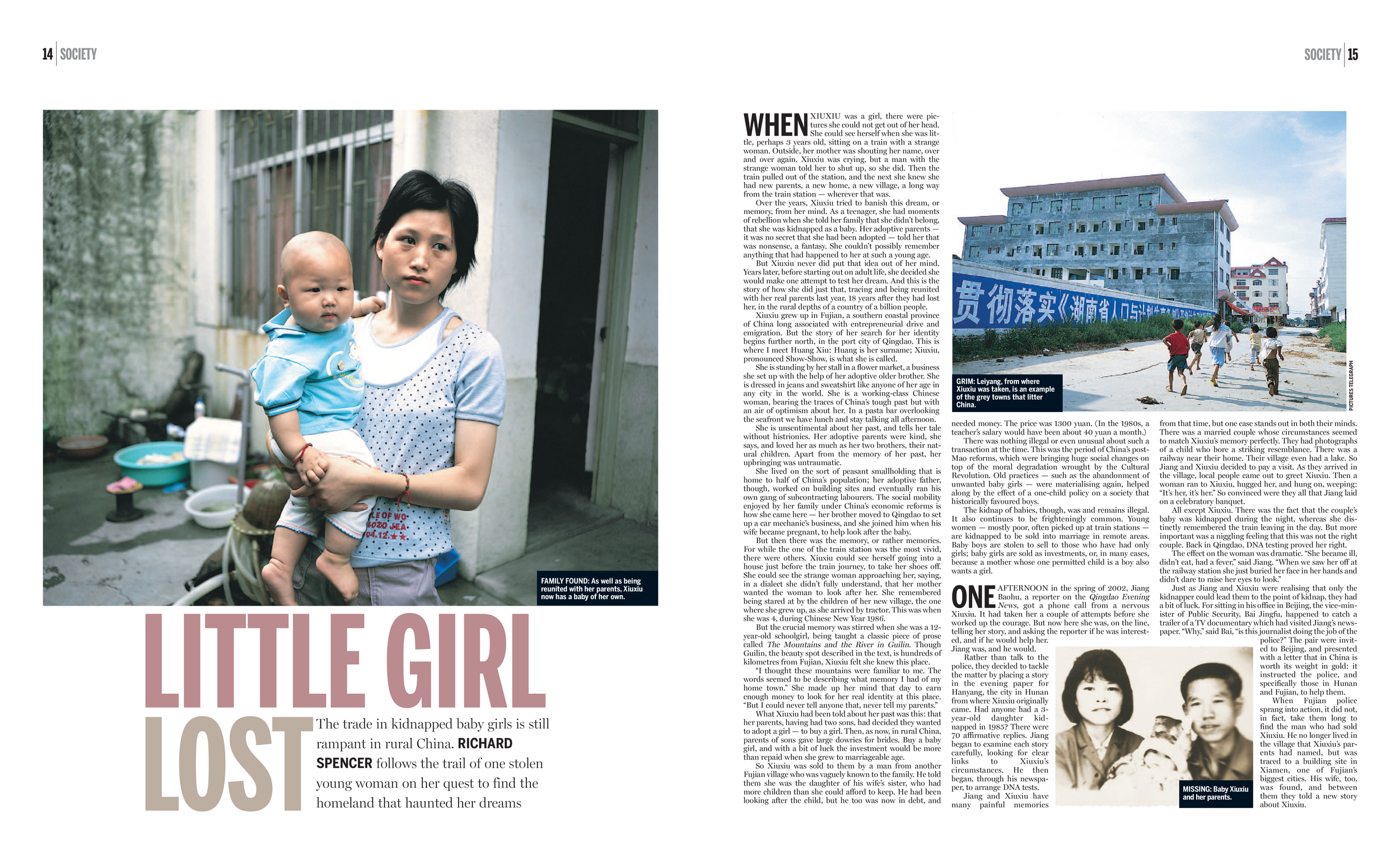 Cover story layout for the weekend in-depth features magazine Canvas