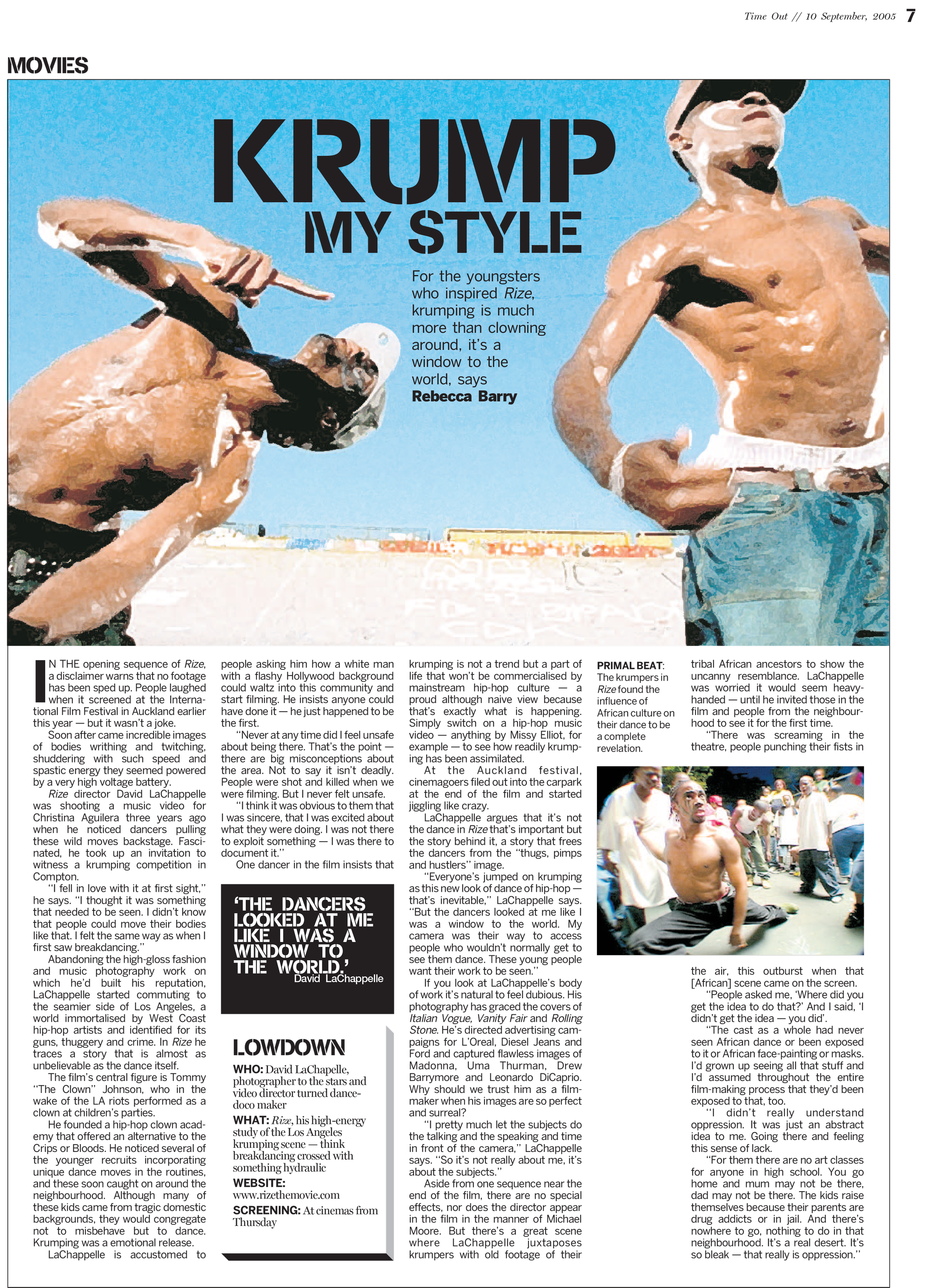 Layout from the weekend entertainment magazine TimeOut