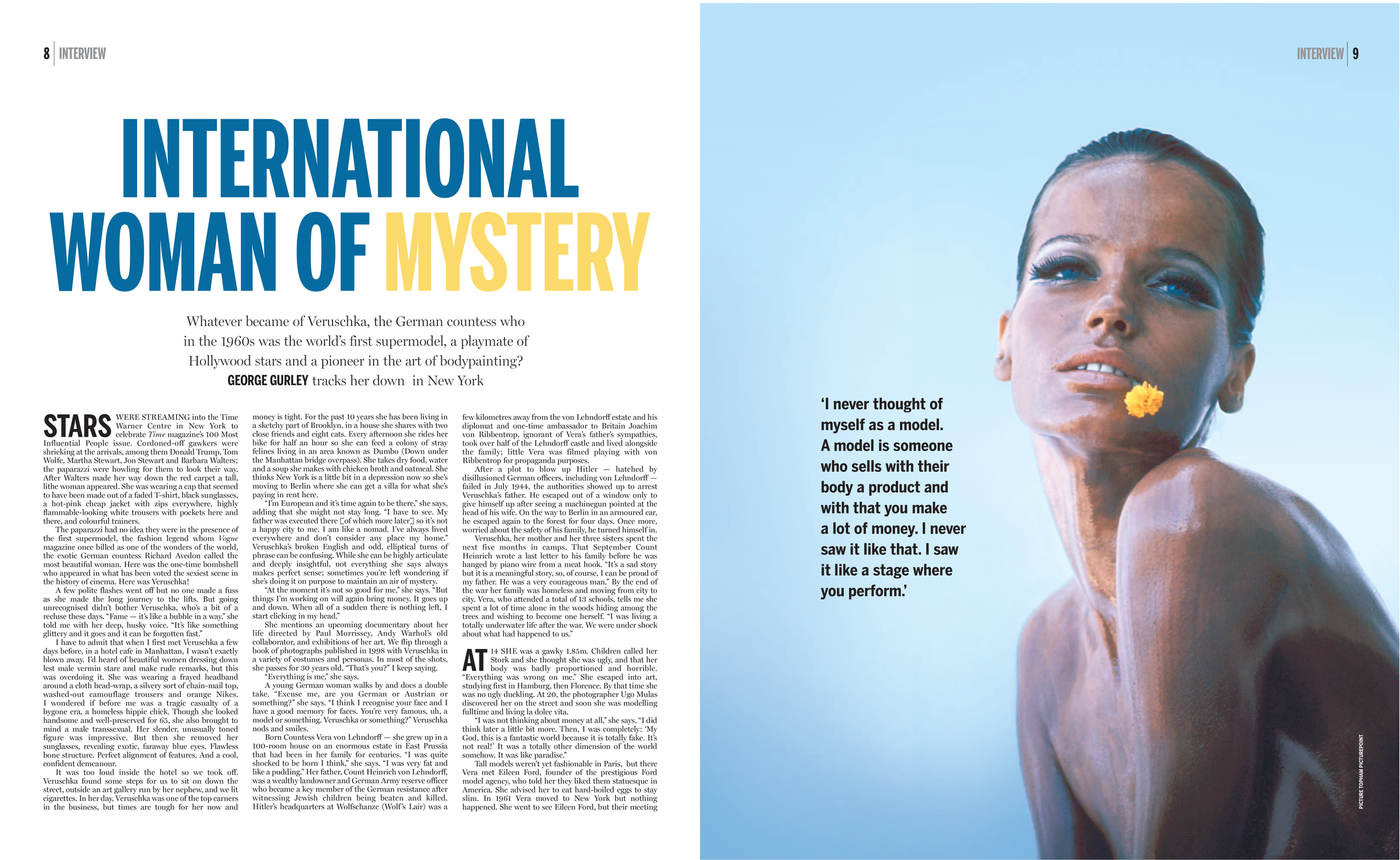 Layout for the weekend in-depth features magazine Canvas