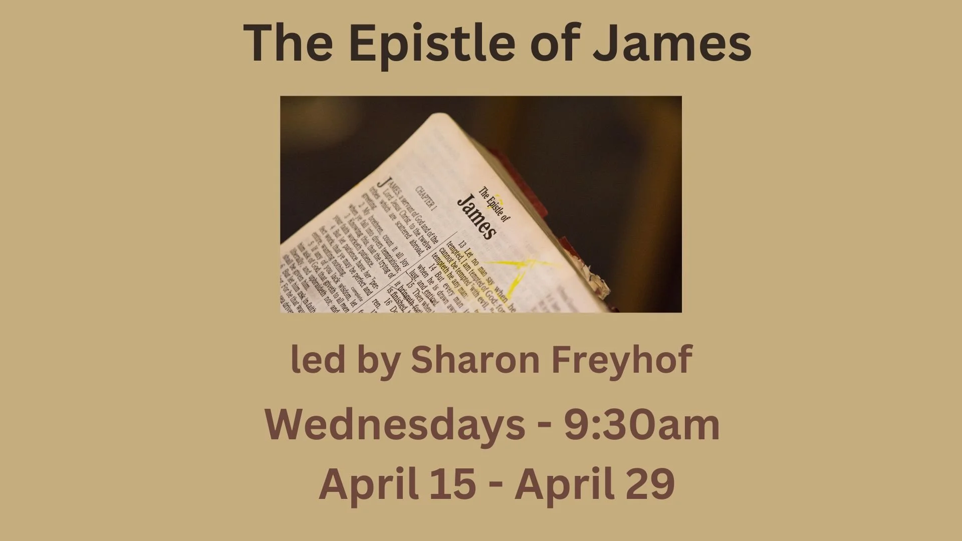Epistle of James Adult Study