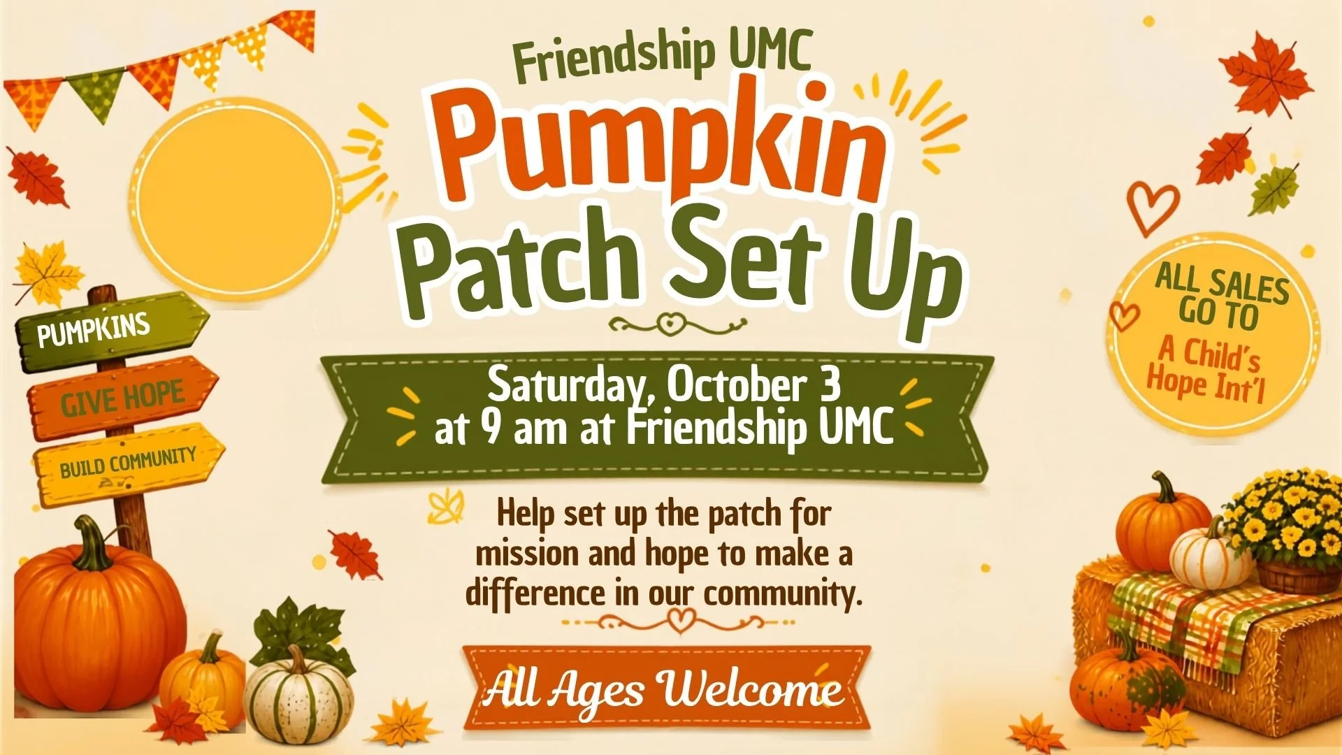 Pumpkin Patch set up
