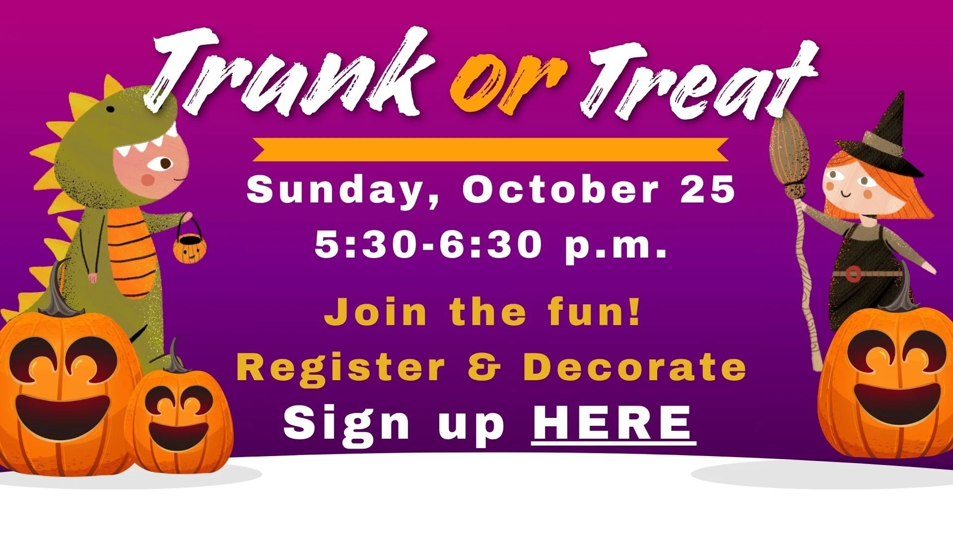 Trunk Or Treat Car Sign Up 