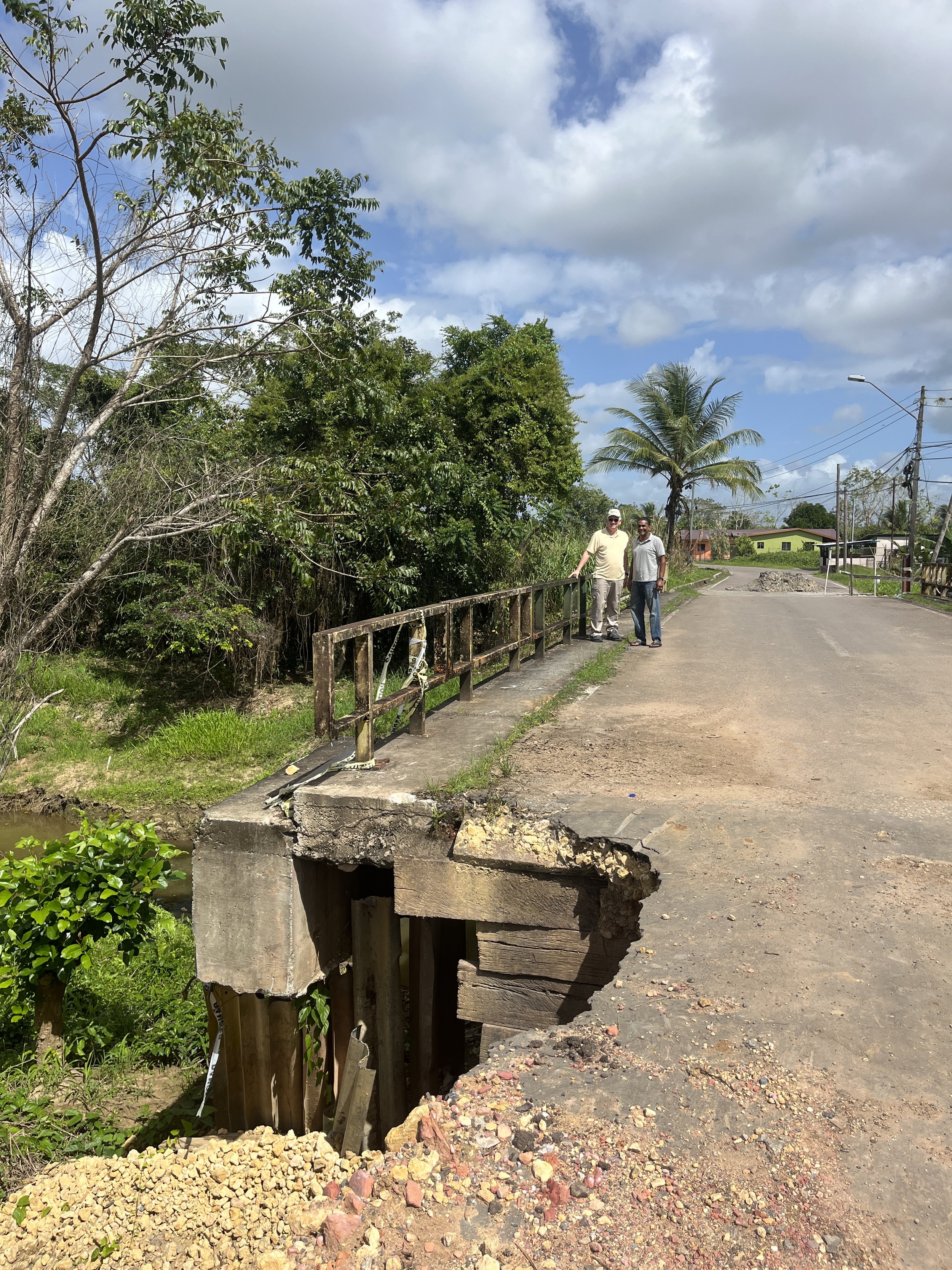 Road damage from the rains