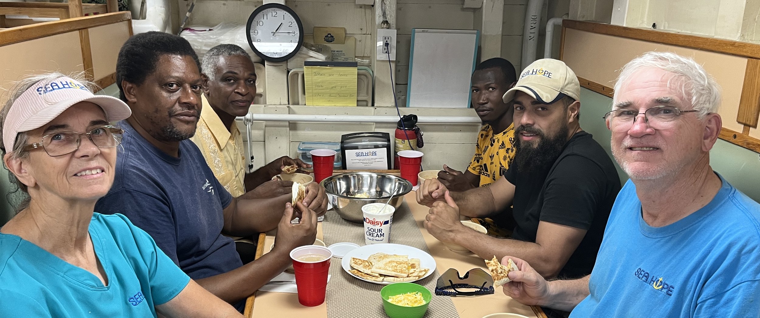  Lunch with a Haitian pastor and some other guests 