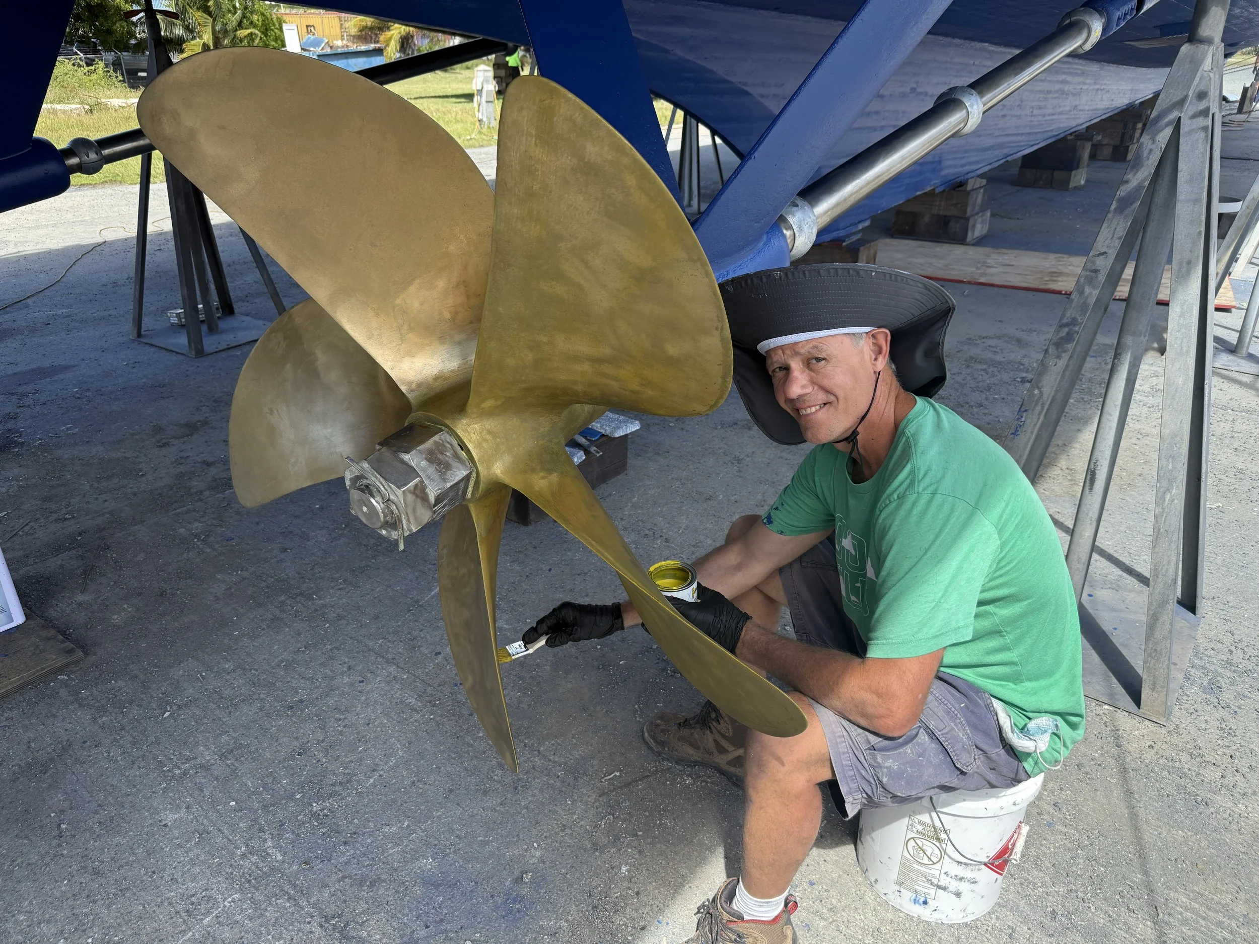  Painting the propellers 