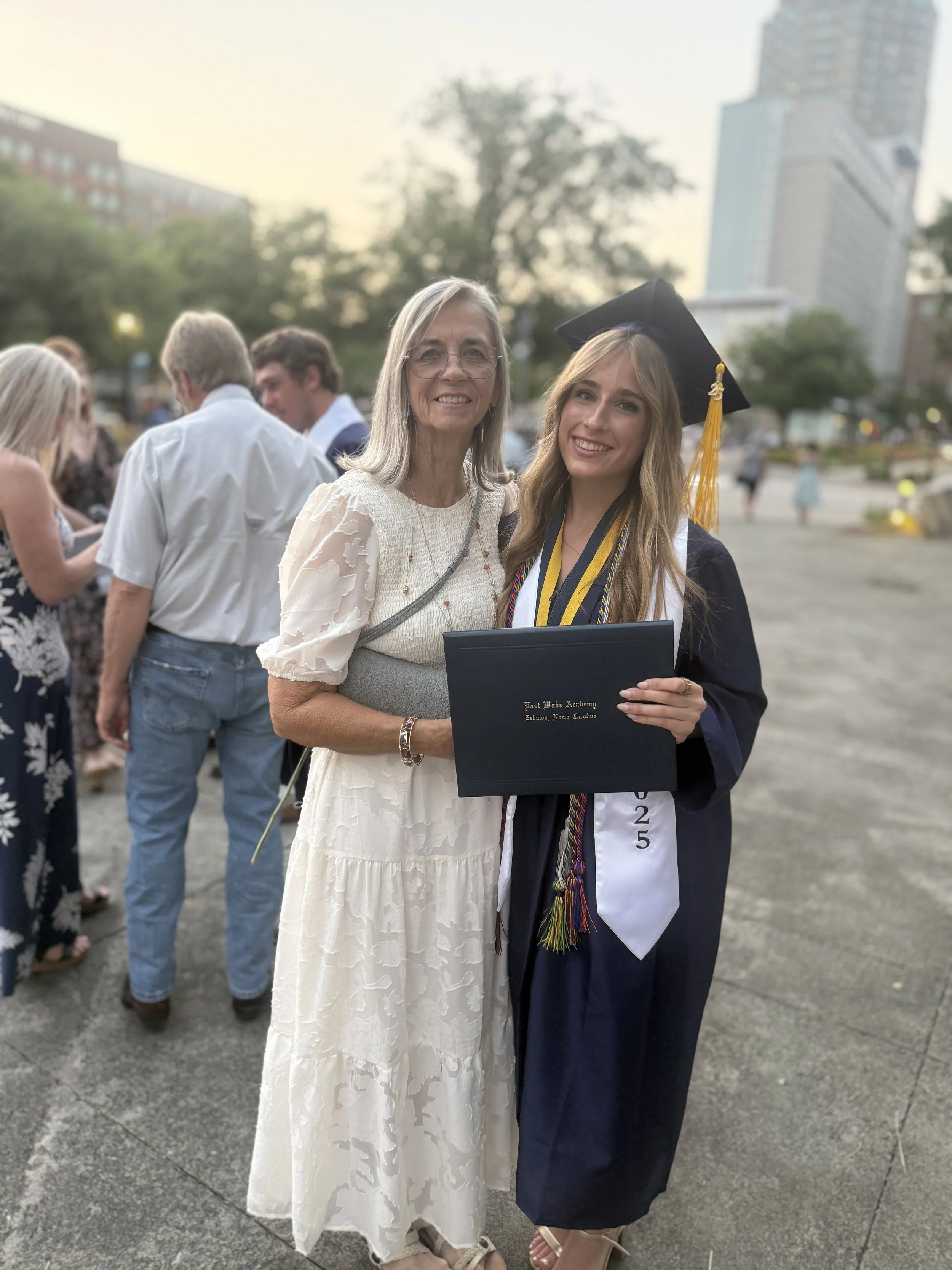 Hannah, the number 13 grandchild, graduated from high school