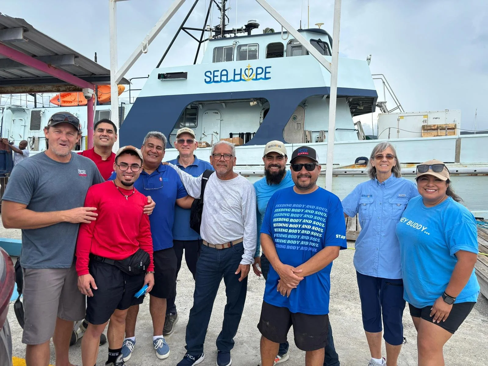 Mercy Chefs team members who rode Sea Hope.
