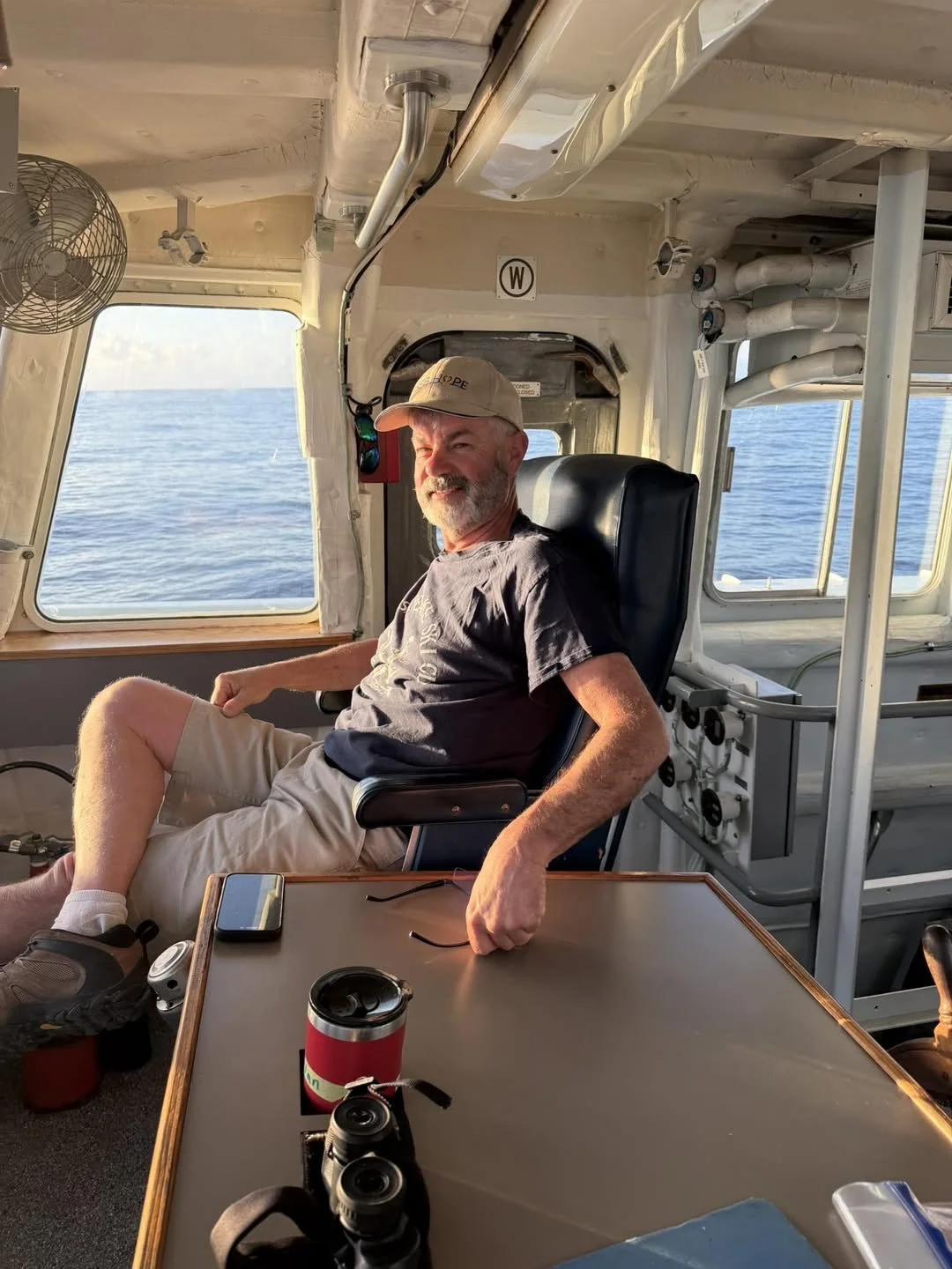 Alan Coward making his first trip