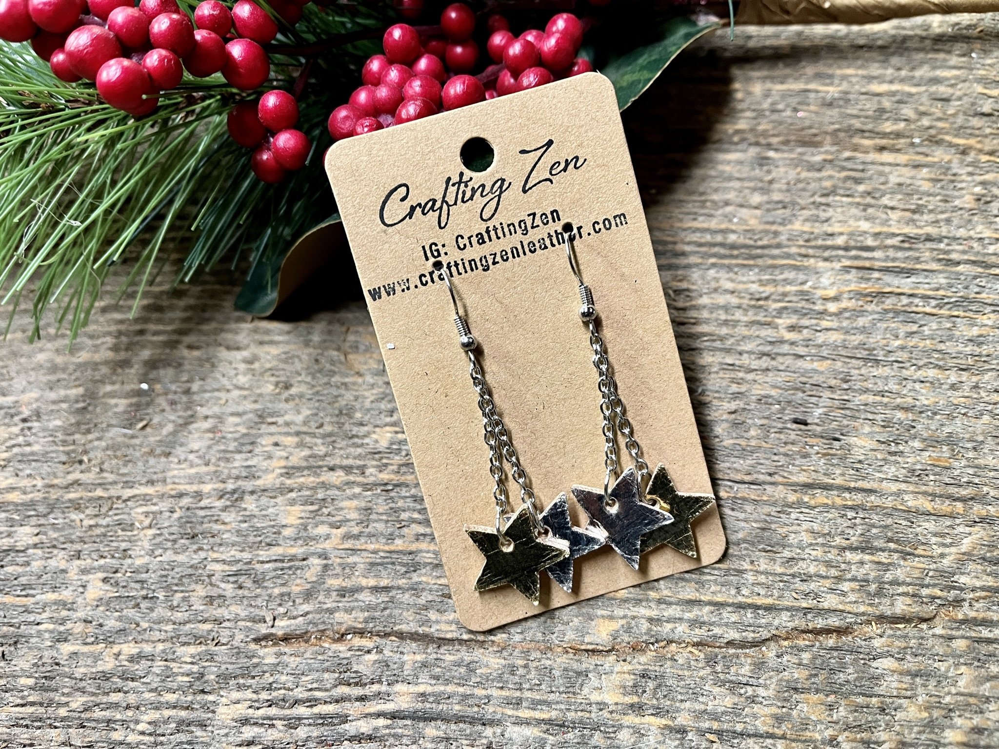 Gold and Silver Star dangles