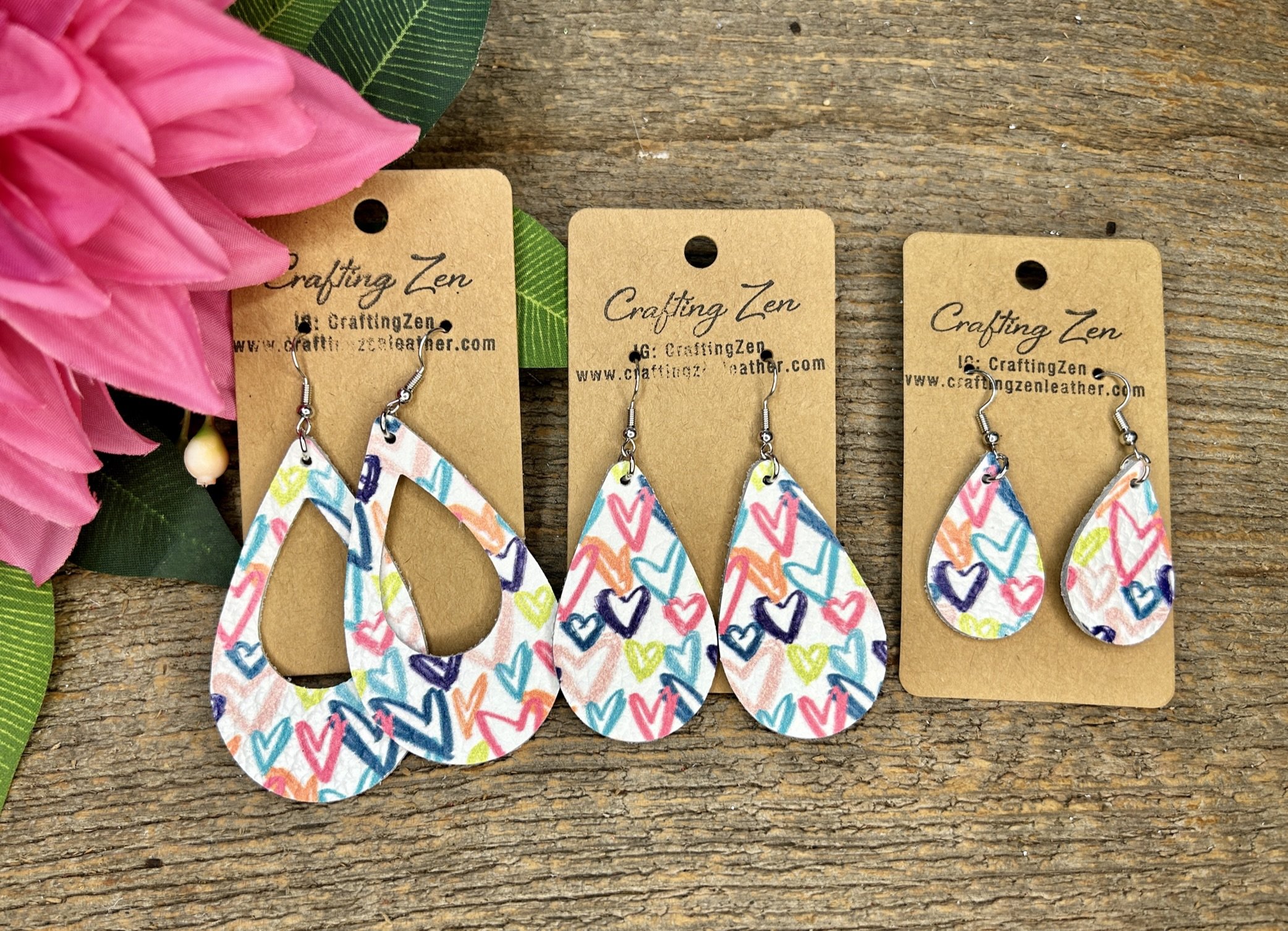 Whimsical hearts bright colors