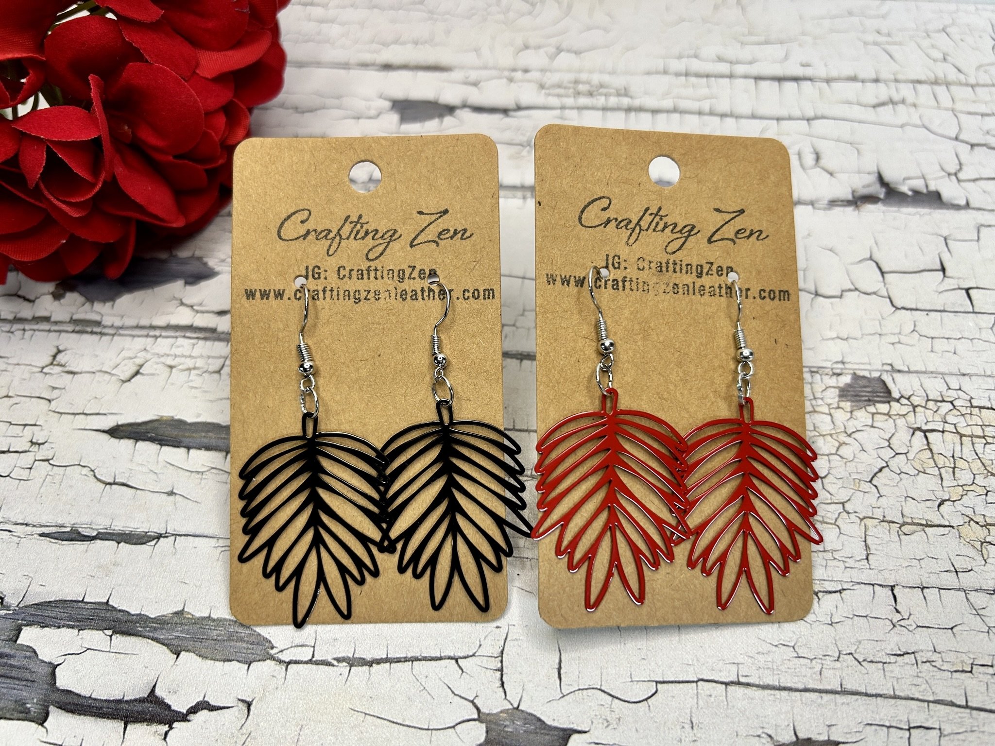 Colored metal cut out ferns