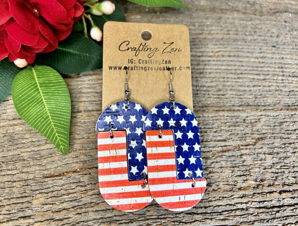 Stars and Stripes Divided Ovals