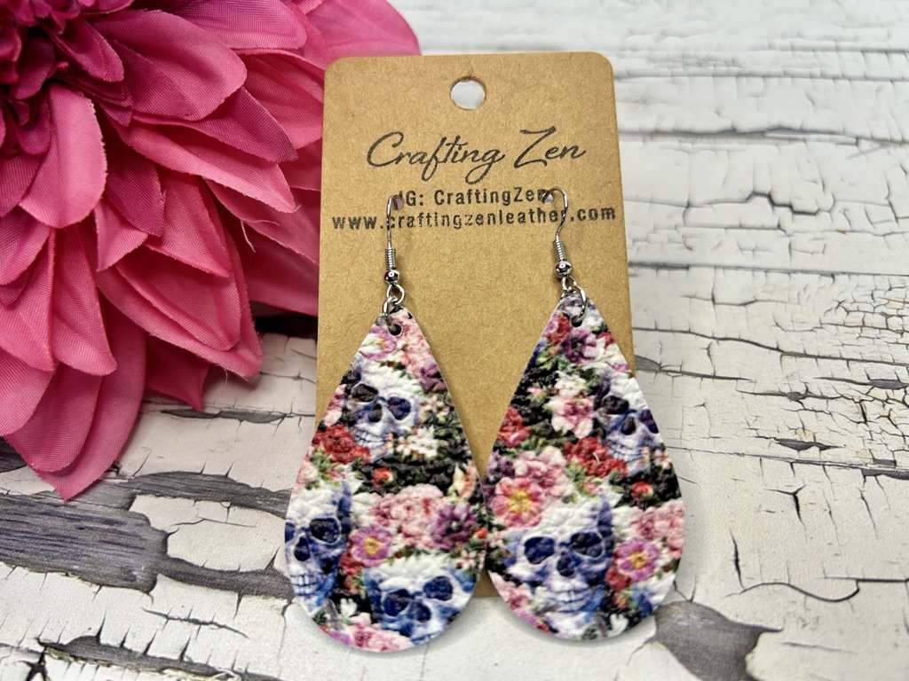 Floral sugar skulls abstract