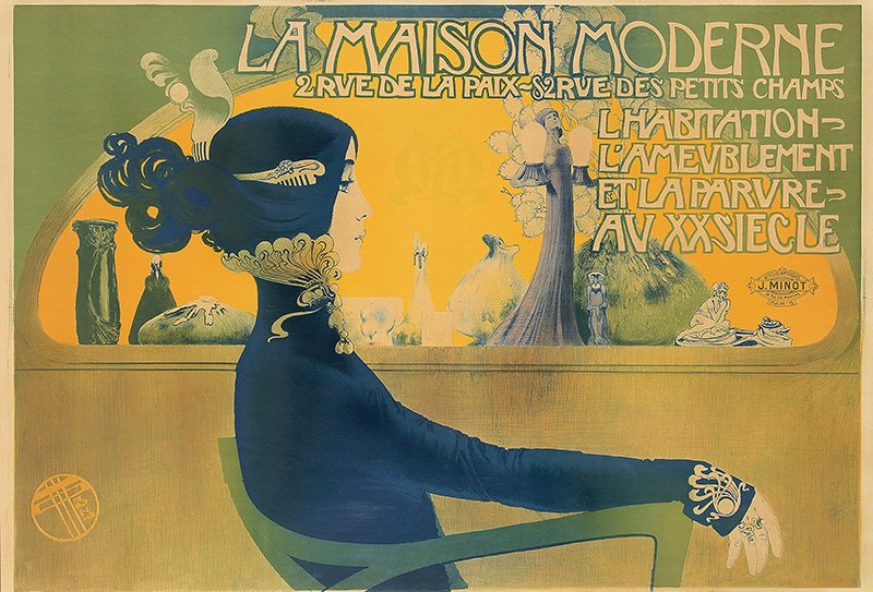 Poster 50x70cm - Affiche Vintage 1904 Darmstadt Kunstker Kolonie - PostersAndCo