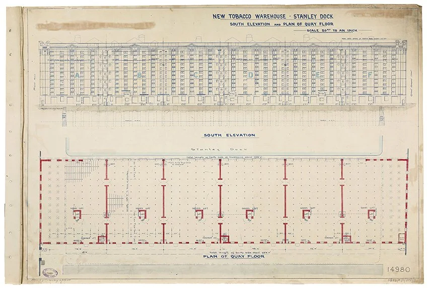 tobacco dock floor plan Tobacco Warehouse Elevation and Plan — Gallery Retro | Buy Fine Art Prints