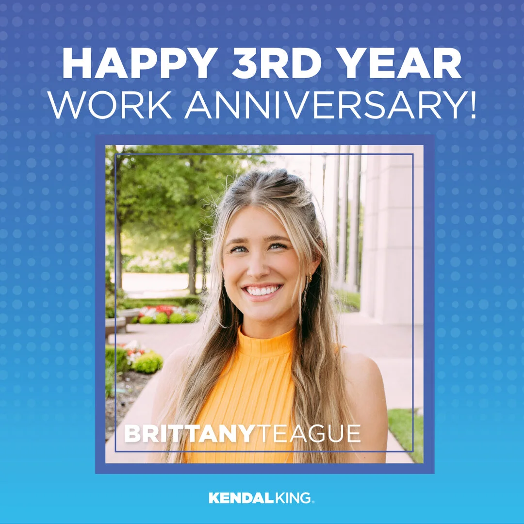 Brittany is our go-to for all things accounts and business development! She keeps us in line and also keeps us laughing! And, we wouldn't have it any other way.

Happy work anniversary, Brittany! Your hard work, bright spirit, and tal