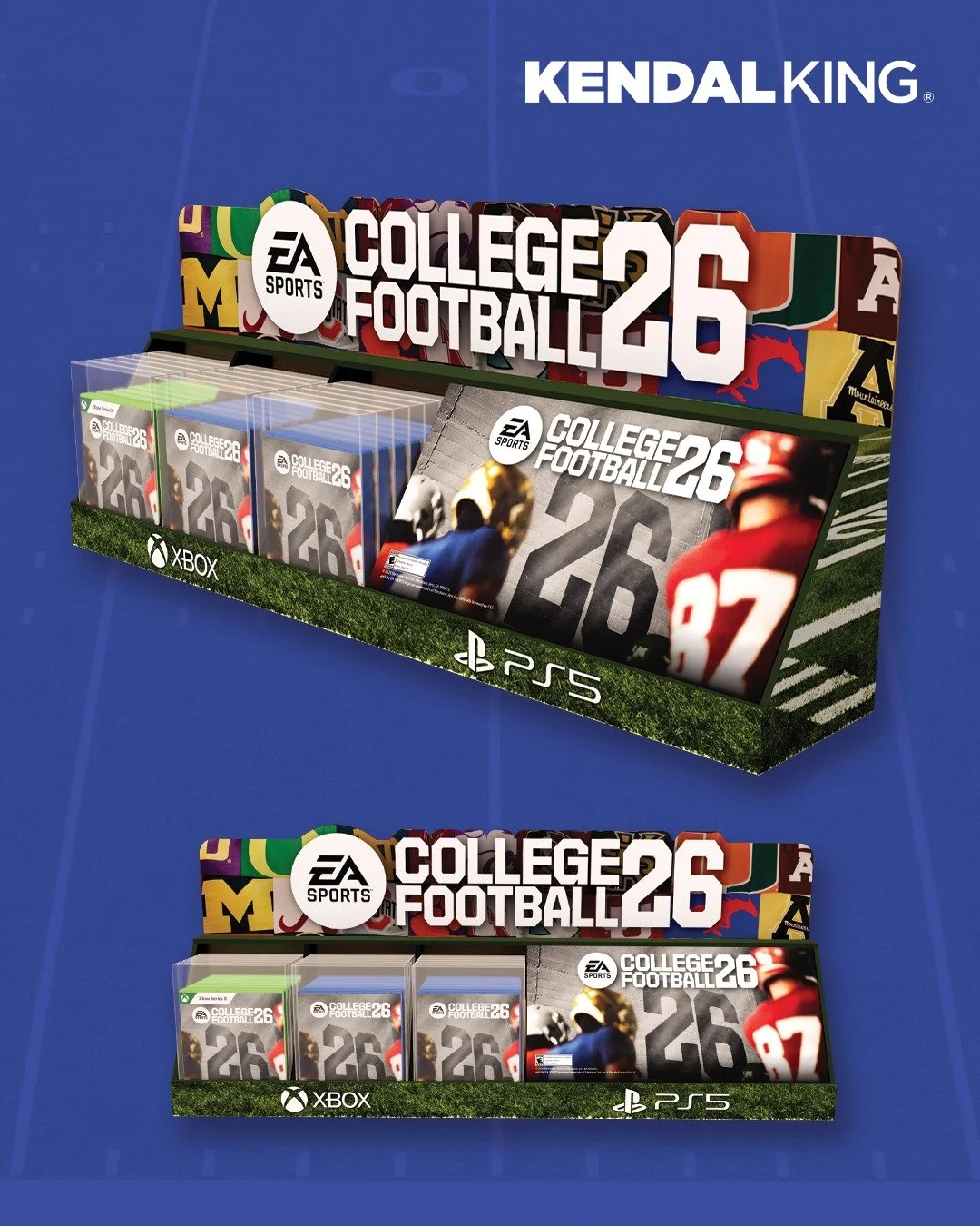 🎮🏈 Excited to share one of our latest retail displays for @walmart, a bold and energetic PDQ tray designed for the launch of @easportscollege Football 2026.

Our team at Kendal King brought the spirit of college football to the shelf with vibrant t