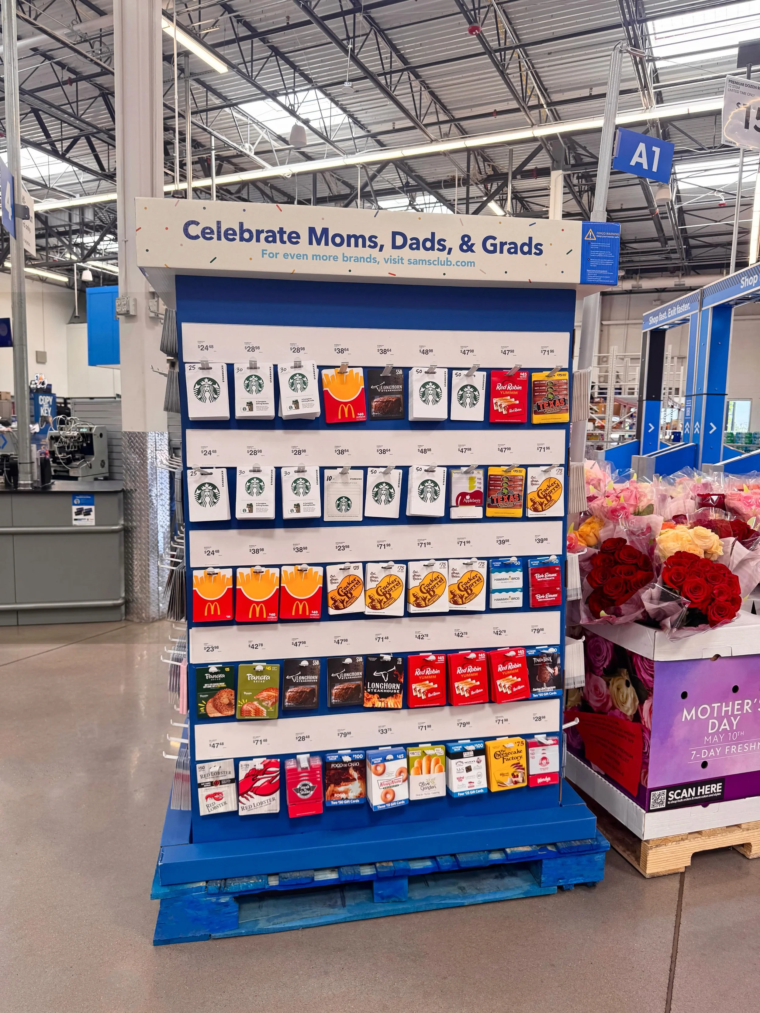 Check out this featured fixture display we designed for @samsclub in partnership with @incommpayments. It is your one-stop shop for all things Mom, Dad and Grad this spring! Look for it in your local store 💙