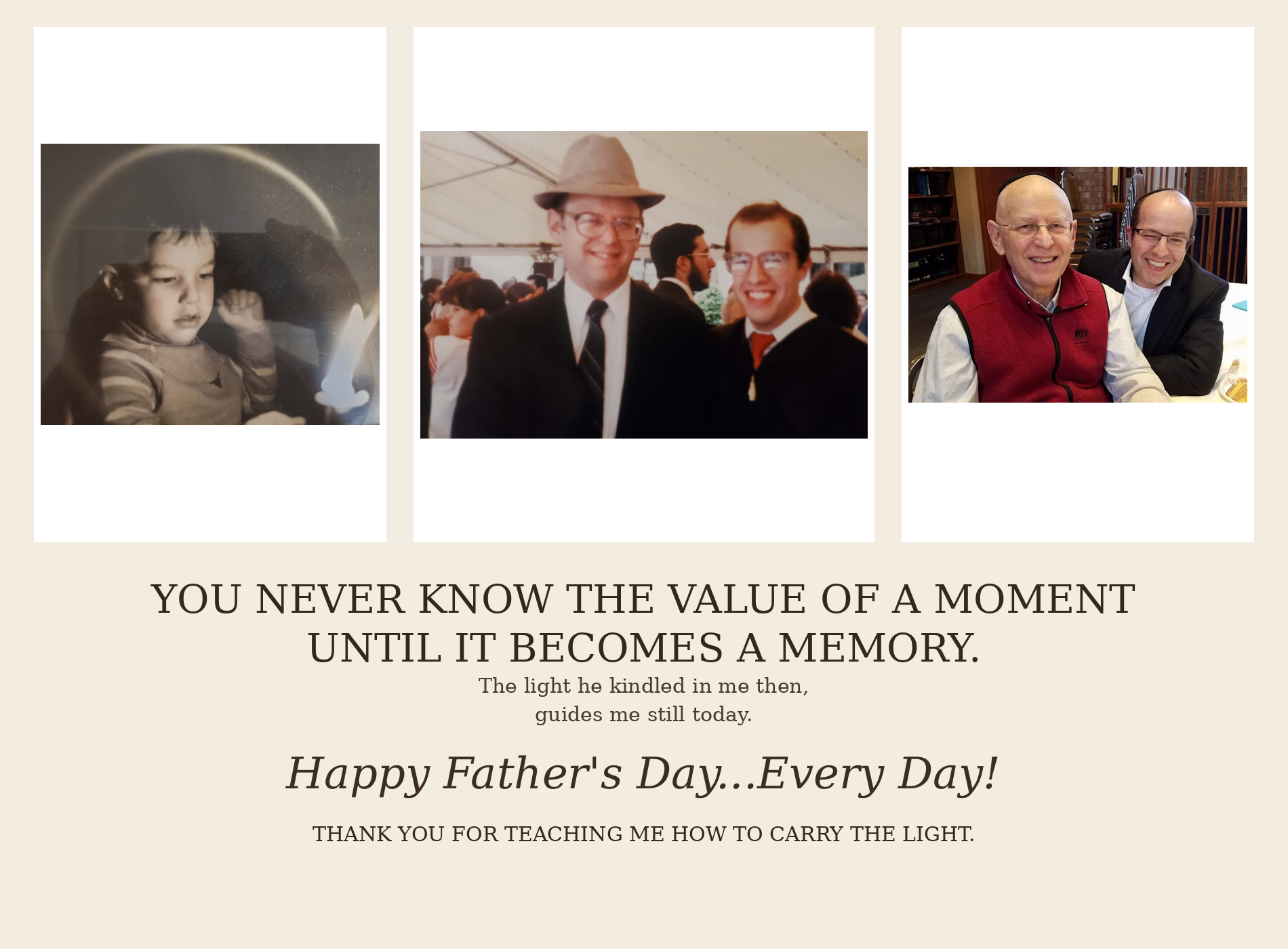 Every Day Is Father's Day: Teaching Me How to Carry the Light