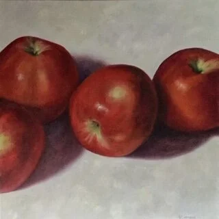 Apples II - 20"x20" Oil Painting On Wrapped Canvas 