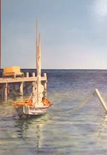 Belize Sailboat - 36"x24" Acrylic On Gallery Wrapped Canvas