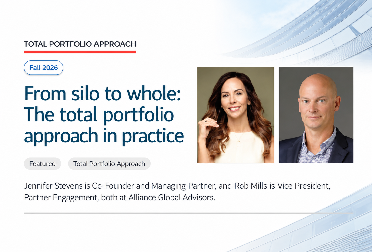 From silo to whole: The total portfolio approach in practice