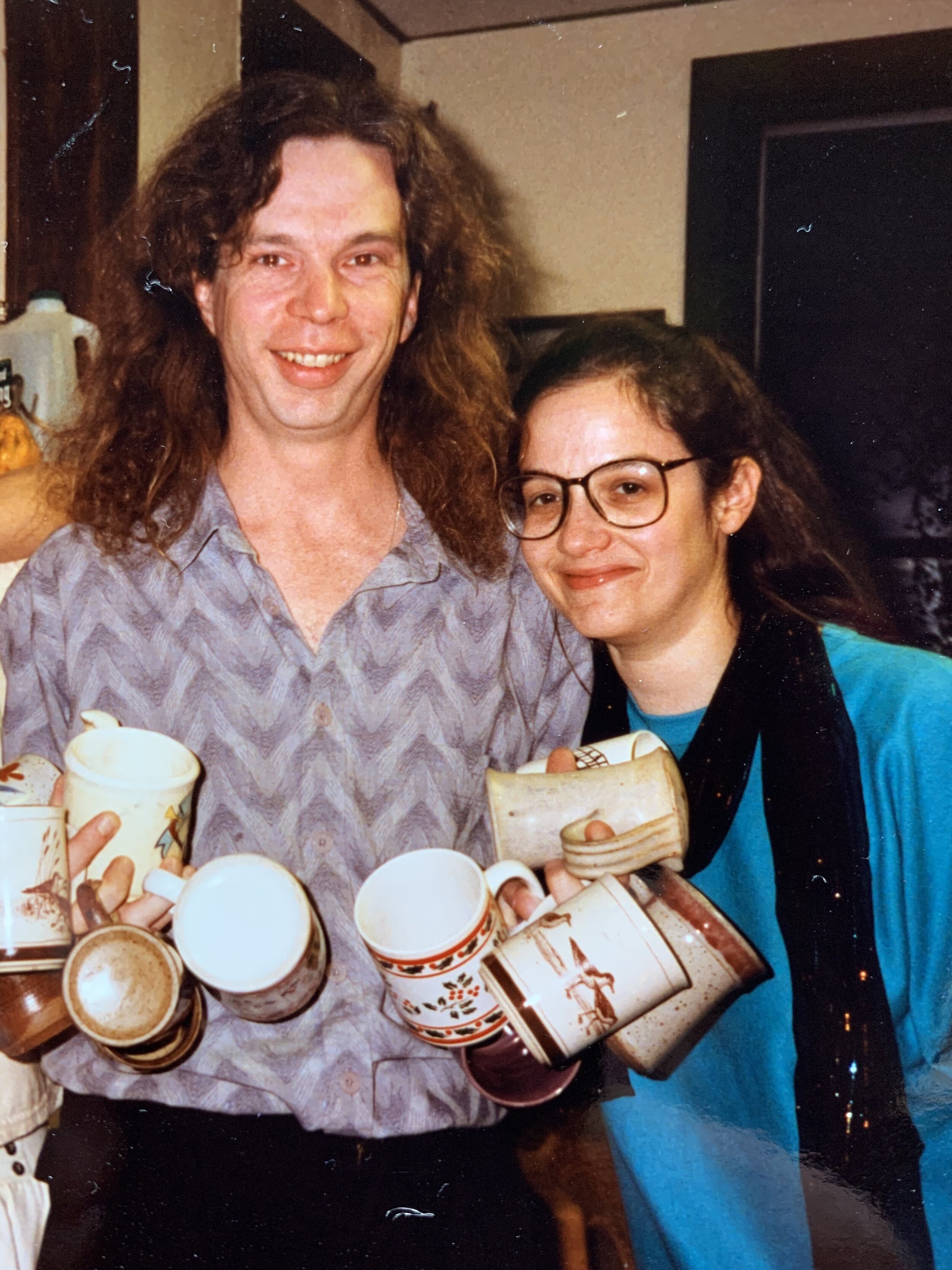  Below is a photo of us at a Thanksgiving party with this circle of friends at my place (ca. 1987). 