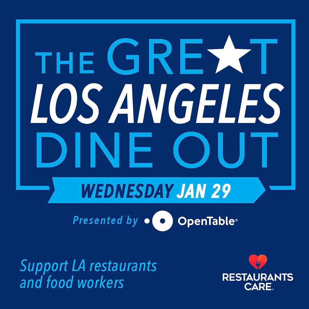 SAVE THE DATE! Link in bio for all the deets. LET&rsquo;S EAT, L.A.! 🍝🍕🥗🍔🍣🍜🌯 

Huge thank you to our amazing sponsors @opentable @delicatofamilywines @rich_products who will donate $5 per post tagged #thegreatlosangelesdineout up to $80K on We