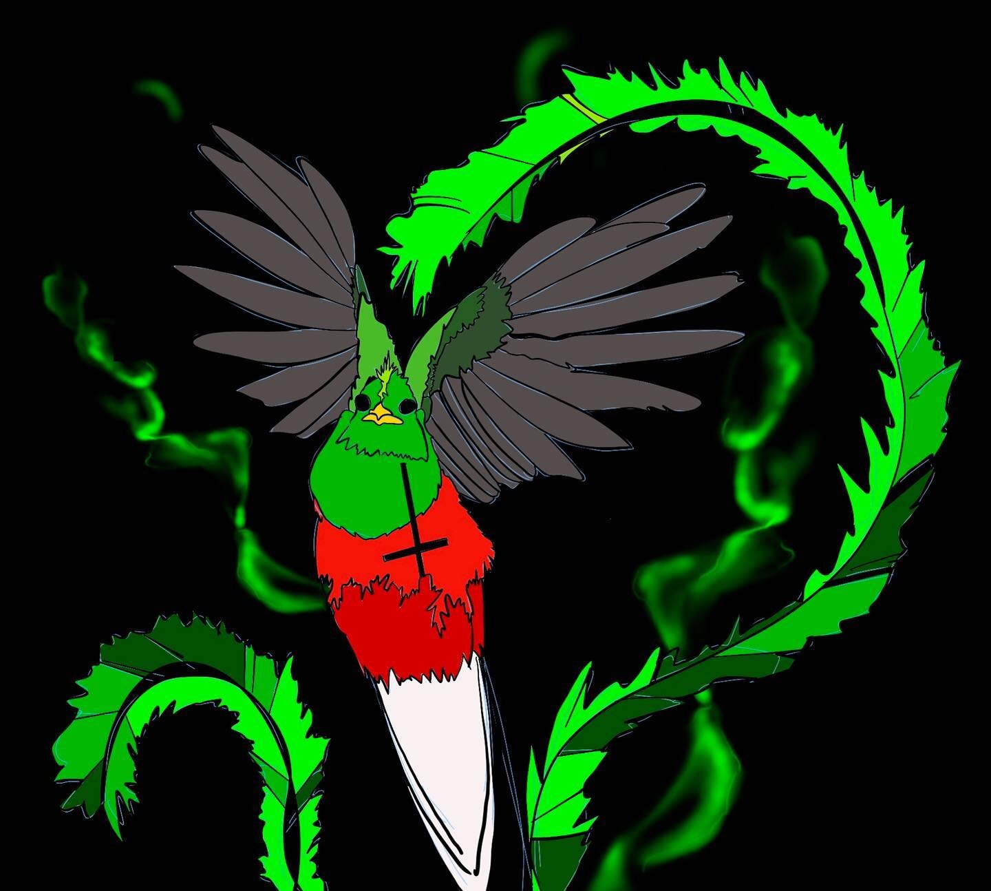 Been kinda sleepin&rsquo; on this piece for awhile. This is the Resplendent Quetzal, one of my favorite birds of Mesoamerica. Sure maybe it&rsquo;s a bit clich&eacute; to say that it&rsquo;s one of the best birds in Mexico and Central America but com