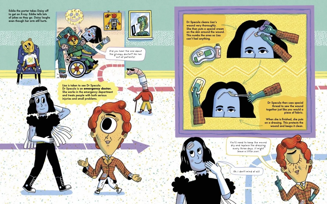 Pagespread from The Hospital for Mythological Creatures