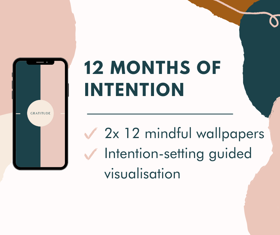 12 Months of Intention: phone wallpapers + guided meditation
