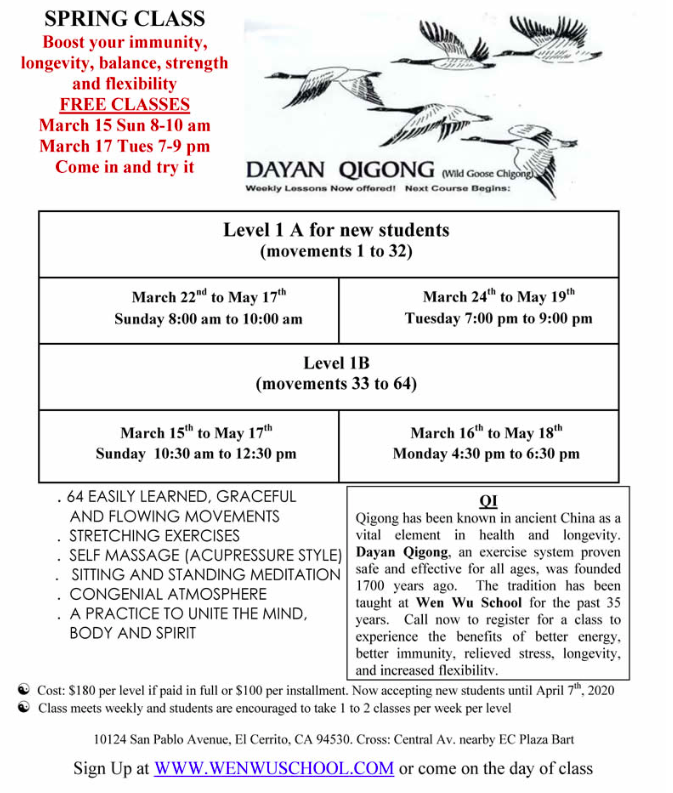 Enjoy Wen Wu School classes though Zoom