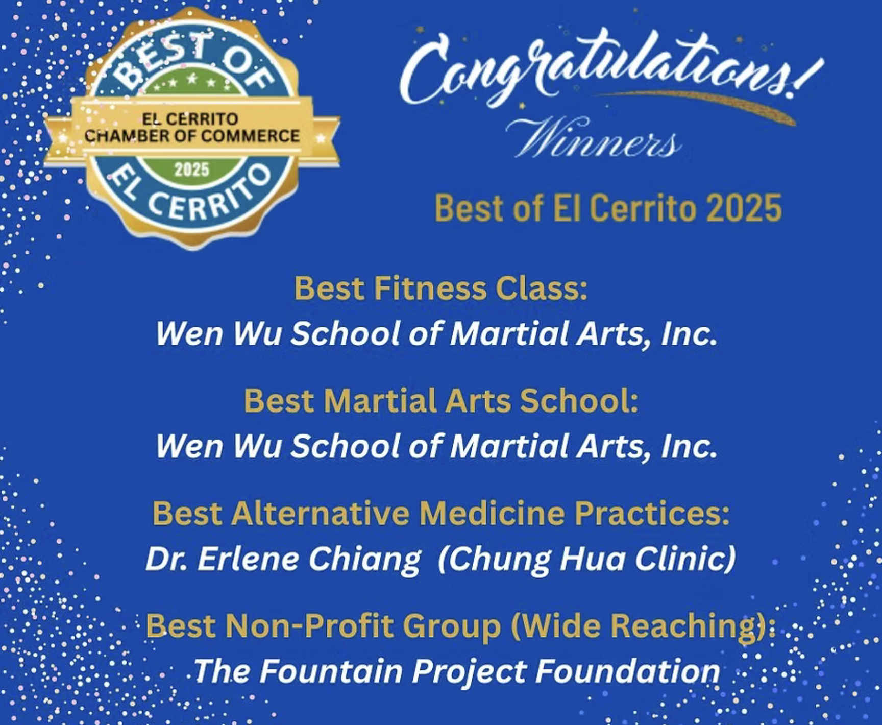 WWS takes 4 Best Ratings in El Cerrito 