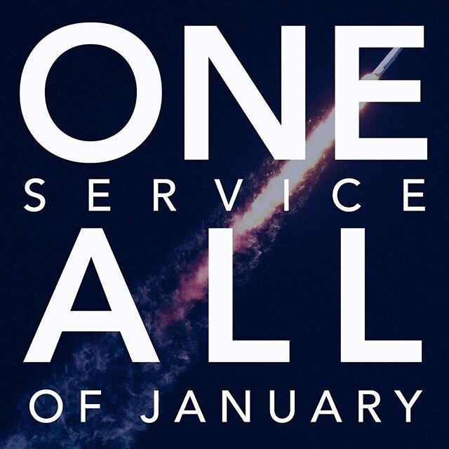 We&rsquo;ll be having 1 service all month long! See you tomorrow at 10am.