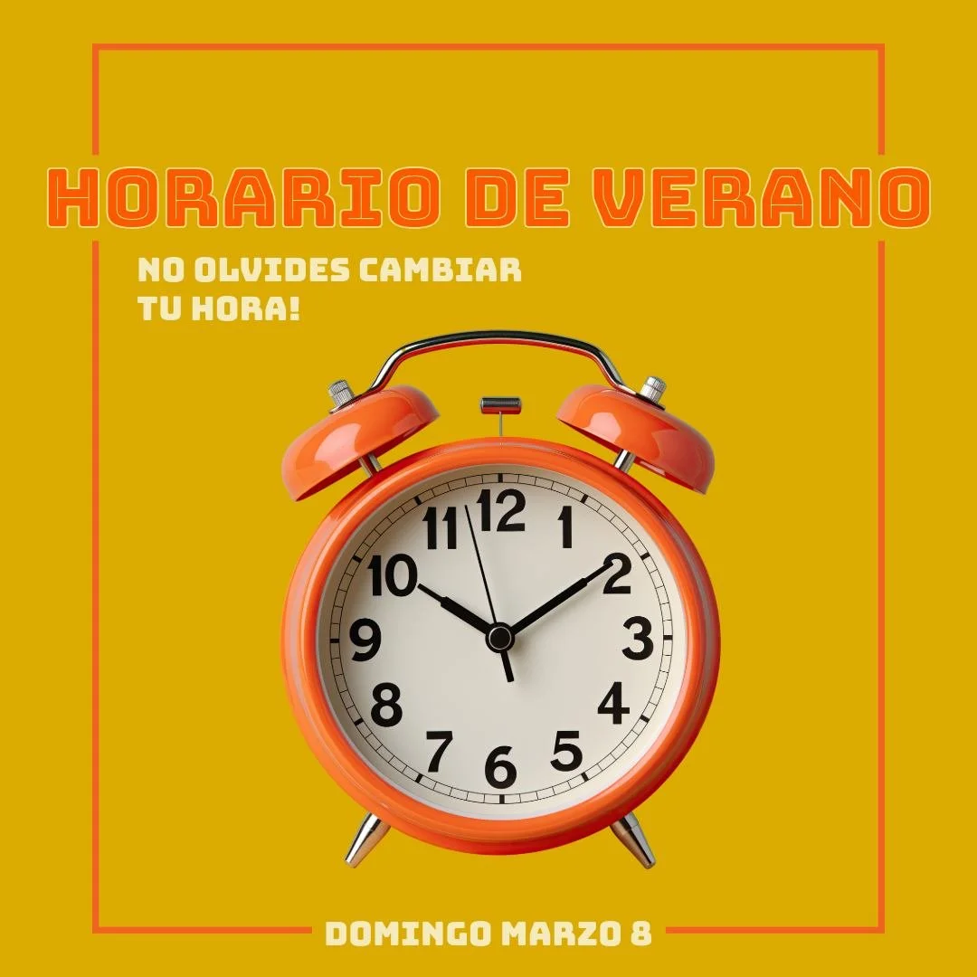 ⏰ &iexcl;No olvides el cambio de hora ma&ntilde;ana!

Te esperamos en la iglesia 🙌

📖 Estudio b&iacute;blico en ingl&eacute;s &ndash; 9:00 AM
⛪ Servicio en espa&ntilde;ol &ndash; 10:00 AM

Recuerda que tambi&eacute;n contamos con servicio para ni&n