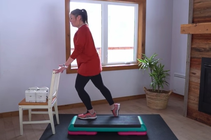Musculation avec le step