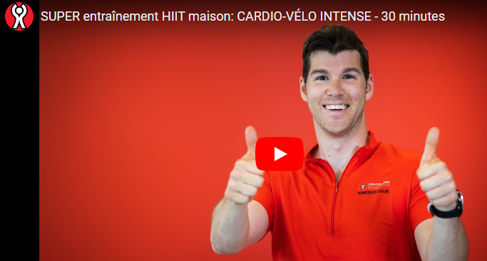 Super entraînement HIIT maison: cardio-vélo