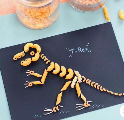 Macaroni Dinosaur Skeletons