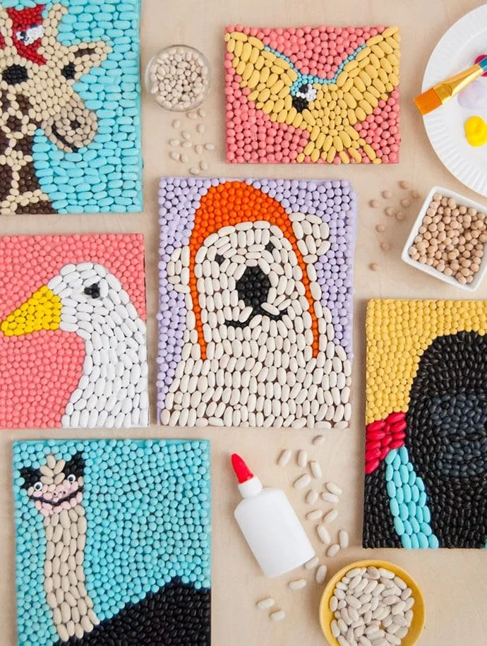 The Weekend is for Art: Bean Animals Art