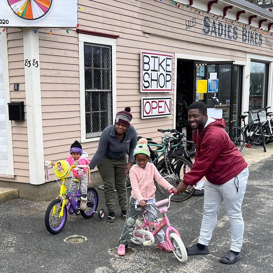 Kid Time Tuesday

This Family came in to get a bike for there older kiddo and ended up walking out with a bike for their younger one also.  Mostly cause the little one fell to pieces whenever they were removed from the bike.

Also, hilariously we cou